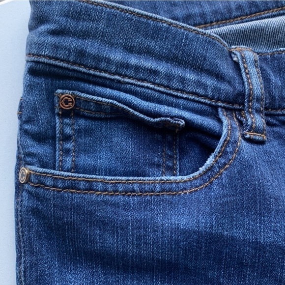 C. Wonder Women’s Mid Rise Distressed Skinny Jeans Dark Wash Blue Size 29 NWOT - Picture 4 of 9